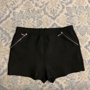 High rise shorts (thick elastic material)